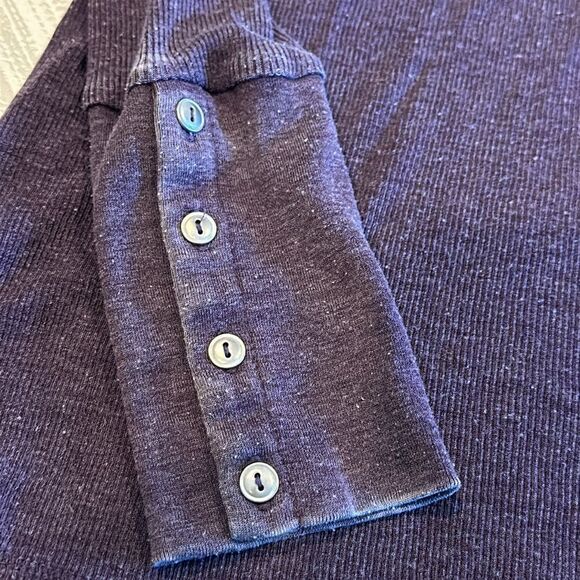 Chaser Women’s Ribbed Top Button Down Ribbed Long Sleeve Top - Picture 4 of 7